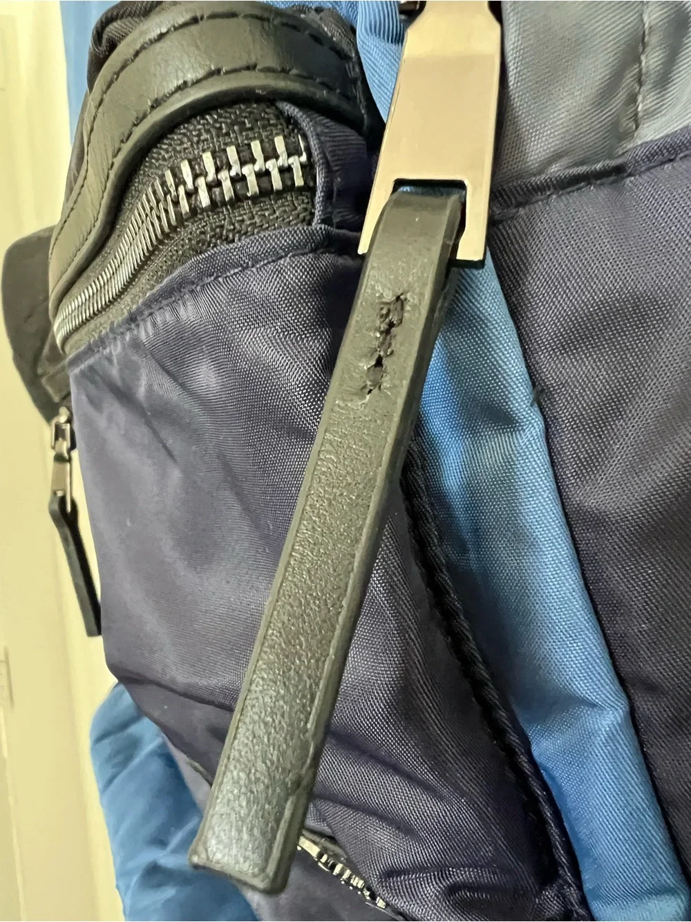 Massimo Dutti Blue and Navy Kids' Nylon Backpack
